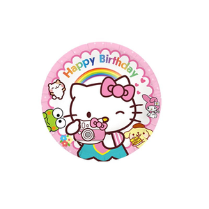 Bandeja de papel desechable de la serie <span class=keywords><strong>Hello</strong></span> <span class=keywords><strong>Kitty</strong></span>, mantel de tejido, banderín, decoración de niña para fiestas - Product Image 5