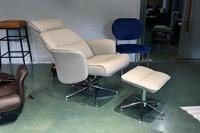 Chaise de bureau ergonomique pivotante de luxe moderne, chaise de direction inclinable, cuir véritable, chaise de loisirs, cadre en acier inoxydable