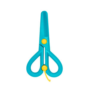 Round-Headed Plastic Scissors For Kids Student Craft 5 Inches Blue Safe <b>Cutting</b> <b>Tool</b> - Product Image 5