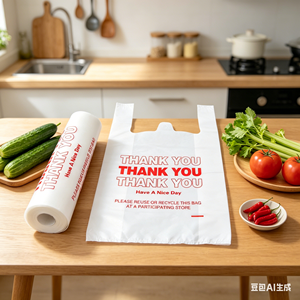 ถุงเสื้อกั๊ก HDPE ขนาดเล็ก ทนทาน ถุงใส่เสื้อยืดแบบพกพา ถุงใส่ขนม ถุงใส่สินค้าขนาดเล็ก ถุงของขวัญ ถุงสำหรับร้านสะดวกซื้อ - Product Image 1