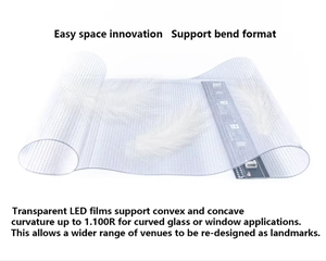 Có thể gập lại tùy chỉnh dính mềm thông minh phim pha lê trong suốt <span class=keywords><strong>LED</strong></span> hiển thị linh hoạt <span class=keywords><strong>LED</strong></span> bảng điều chỉnh màn hình phim dính <span class=keywords><strong>LED</strong></span> phim - Product Image 5