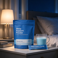 Poudre de soutien au sommeil en marque blanche L-Théanine, Glycinate de magnésium, Vitamine D3, Ashwagandha – Supplément anti-stress OEM