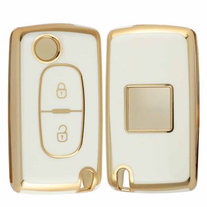 Housse de clé de voiture Huanyue TPU compatible avec Peugeot 307, 408, Citroën C5, C4 et C5. - Product Image 2