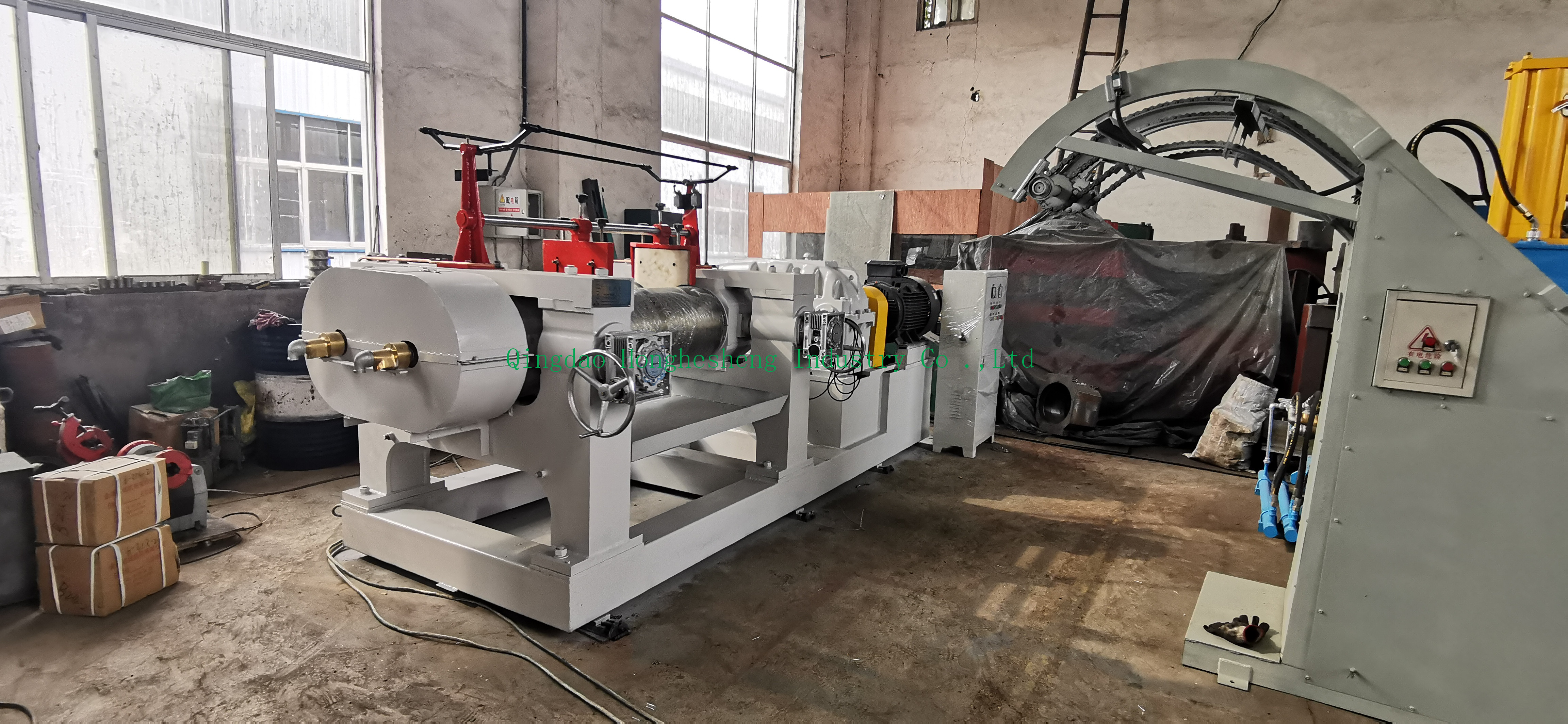 Hard Tooth Bearing  Rubber Two roll mixing mill machine XK400 16inch mixing mill machine