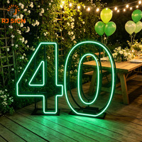 Lettres et chiffres lumineux LED géants en métal RGB de 3 et 4 pieds pour décoration d'événements, anniversaires et mariages