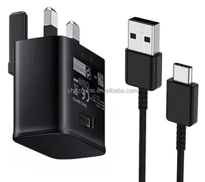 UK 3pin plug 15W QC 3.0 pengisi daya Cepat USB untuk Samsung Galaxy S8 S10 adaptor perjalanan pengisi daya Dinding universal Android