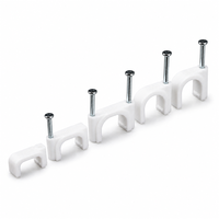Fabricant OEM, service de qualité professionnelle, clips pour câbles, taille personnalisée, pince à fil en plastique blanc, 4 mm, 7 mm, 10 mm