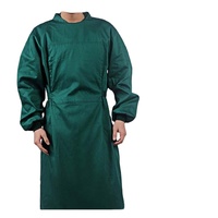 Tissu pour blouses médicales en coton peigné biologique 100% vert foncé 240 g/m², résistant au chlore, pour blouse de médecin, infirmière, thobe, uniforme d'hôpital