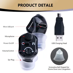 Good Design China Price Hearing Aids For Seniors High Quality Micro CIC Rechargeable Hearing Aid