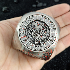 Feeron - Juego de Dados Cuadrados Personalizados con Patrón Poliédrico en Forma de Cthulhu, de Metal Ecológico, para Juegos de Mesa EDC, D&D, en Caja de Regalo - Product Image 4