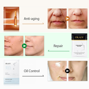 Mascarilla facial de belleza personalizada de fábrica, hoja de <span class=keywords><strong>aloe</strong></span> <span class=keywords><strong>vera</strong></span> natural y vitamina C, mascarilla hidratante con iluminación blanqueadora - Product Image 4