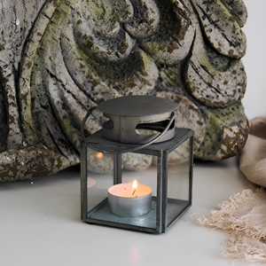 Wholesale Mini <b>Tea</b> <b>Light</b> Candle Holder <b>Lantern</b> Handmade Metal & Glass Modern Design for Hanging and Tabletop Home Decorations - Product Image 1