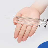 Lab Use Manual GC Bevel Tip 0.5ul-1000ul Glass Microliter Syringe with Needle Laboratory Syringes