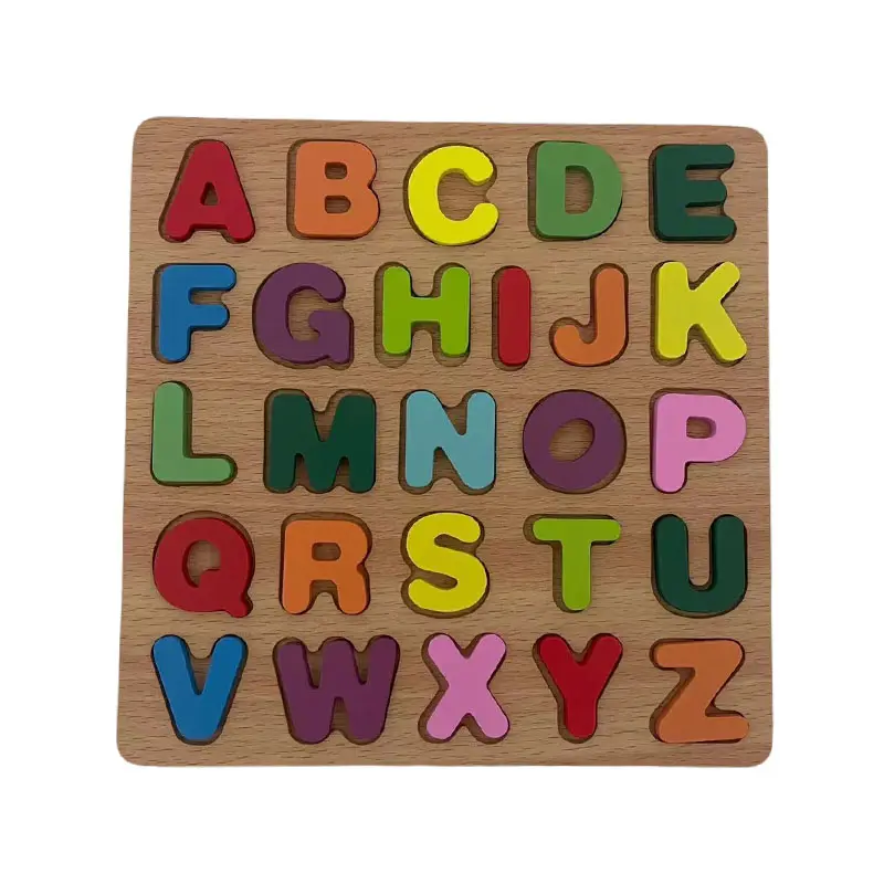 Jouet en bois enfants Alphabet Numéro Lettre Jigsaw Puzzles Matching Puzzle jouets Pour Enfants