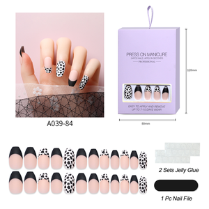 Presse acrylique sur <span class=keywords><strong>ongles</strong></span> Fournitures en vrac françaises Boîte d'emballage personnalisée 24 pcs Presse sur <span class=keywords><strong>ongles</strong></span> de haute qualité - Product Image 6