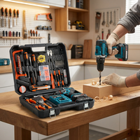 Ensemble d'outils électriques professionnels orange, divers, avec accessoires complets, ensemble d'outils à douilles manuelles