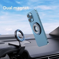 Support de téléphone portable magnétique double face portable, design mini et tendance