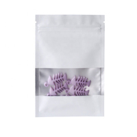 En Stock et Personnalisé Multicolore 3 Côté Joint Plat D'emballage Alimentaire de Papier D'aluminium Refermable Ziplock Pochettes À Glissière Sacs avec Fenêtre