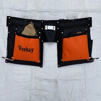 Bolsa de Cintura de Cuero Marrón Impermeable de la Marca Veekay Tools, con Capacidad para 200 lb y Cierre de Hebilla
