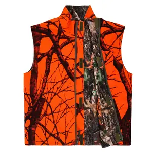 Gilet de Chasse Camouflage pour Homme Veste sans Manches de Terrain Respirante Camo Orange - Product Image 2