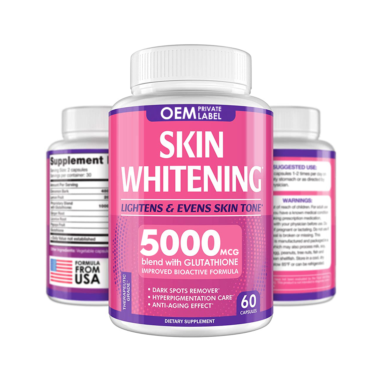 buy glutathione skin whitening pills OEM Private Label 5000 Mcg Capsules 60 Ct Lightens Evens Tone Dietary Supplement Life Nutrition Hair Vitamins DERMAFIRM Select Syringe Size x Gauge x Needle Length:1/2cc x 28g x 1/2
