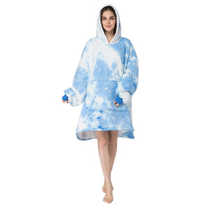 Tie Dye Printed Lazy Clothes Pullover Sudadera con capucha Lazy Sleeping Blanket Outdoor Anti Cold Clothes se puede usar Manta - Product Image 4