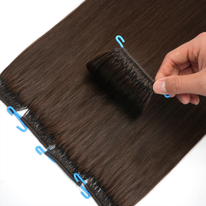<span class=keywords><strong>Extensions</strong></span> de cheveux Lanxun Invisible Feathers, mèches de cheveux humains, boucles Microlink, anneaux, cheveux vierges brésiliens, Cabello Humano Natural - Product Image 2