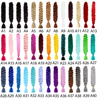 Extensions de cheveux tressés synthétiques Jumbo — noble, grandes tailles, 82 pouces, 165g, plusieurs couleurs ombrées, vente en gros