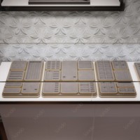Desain Meja Pajangan Toko Ritel Mewah Sundo Warna Putih, Furnitur Toko Perhiasan, Etalase Perhiasan Kaca dengan Lampu LED