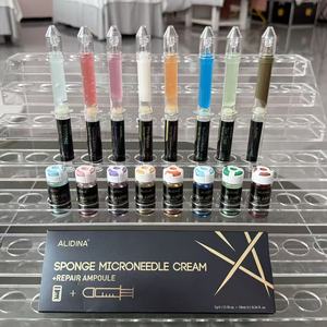 Set de Crema con Microagujas de Esponja Personalizadas + Ampolla Reparadora GHK CU, Microagujas para Cicatrices de Acné, Manchas Oscuras, Arrugas, Esponja Microcristalina - Product Image 1
