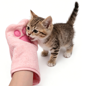 <b>Pet</b> Dog Cat Grooming <b>Cleaning</b> Glove Mitt Microfiber Absorbent Quick-Drying Easy-<b>Cleaning</b> <b>Pet</b> <b>Bathing</b> Glove for Dogs Cats - Product Image 6