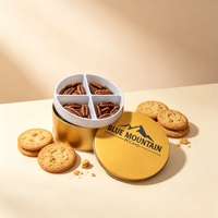 Boîte en métal ronde de qualité alimentaire, couleur or rose, pour gâteaux, biscuits, contenants de stockage, boîte à pâtisserie de qualité alimentaire, vente en gros