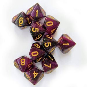Juego de Dados Acrílicos Poliédricos Personalizados de 16mm, Diseño de Cielo Estrellado de Dos Colores, para Juegos de Rol DND - Product Image 4