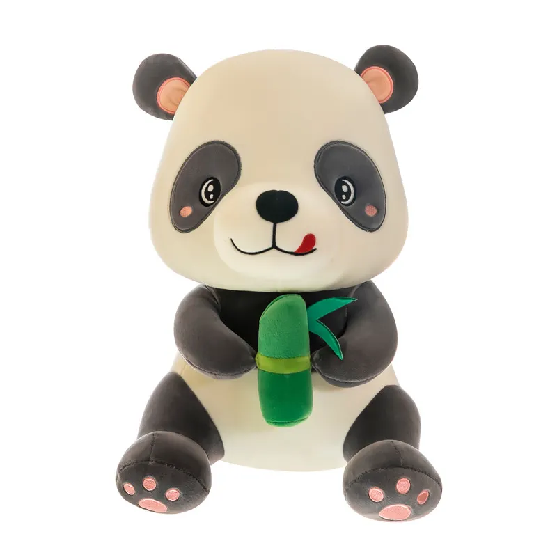 Yumuşak spandex peluş oyuncak panda toptan en iyi hediye doldurulmuş oyuncak tedarikçi oyuncak bebek yastık ev dekorasyon