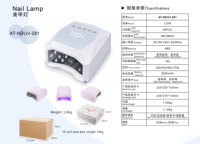 Lampe à ongles sans fil 120W haute puissance, séchoir à ongles professionnel rechargeable LED UV pour manucure et pédicure