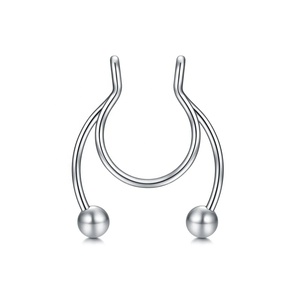 Stainless Steel U-Shaped Antler <strong>Nose</strong> Clip Non-Piercing Nasal Septum <strong>Membrane</strong> <strong>Nose</strong> Ring Piercing-Free Jewelry - Product Image 6