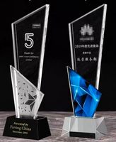 Trofeo de Cristal Colorido Ecológico con Grabado Láser Personalizado 2026, Premio con Logotipo Personalizado, Decoración y Regalo para Fiestas