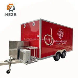 Передвижной грузовик для хот-догов, прицеп для фаст-фуда, стандарты США, торговая тележка для продуктов, киоск для продажи в Китае