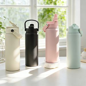 OEM branded 24oz Insulated Stainless Steel Vacuum <b>Flask</b> Leak-Proof BPA Free Eco-Friendly Thermal Sport Travel Gym water bottle - Product Image 1