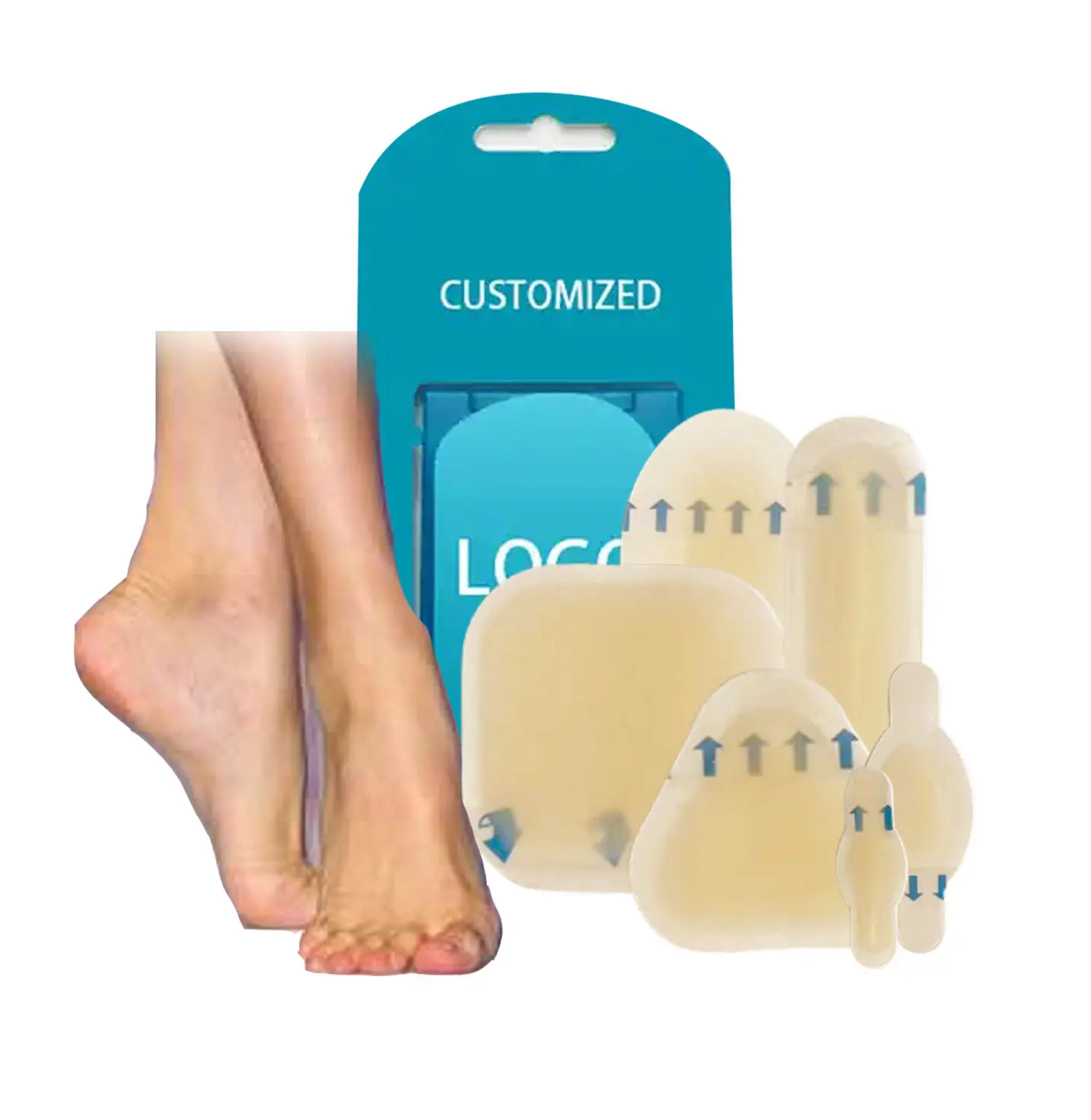 Waterproof Adhesive Hydrocolloid Foot Patch Blister Plaster Blister Pads For Fingers, Toes, Heel Blister Prevention