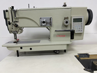 Machine à coudre industrielle zigzag à entraînement direct, point noué automatique, informatisée pour chaussures - Offre Spéciale CADDIE