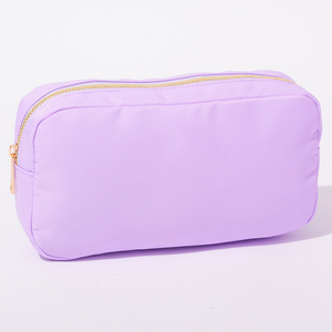 กระเป๋าเครื่องสำอางค์,กระเป๋าเครื่องสำอางสตรีปักลายตัวอักษรไลแลคผ้าไนล่อนอย่างหนาหลากสี - Product Image 5