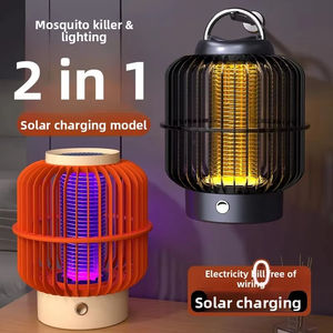 ソーラー充電式鳥ケージ蚊キラーランプキャンプ用LEDライト電気蚊忌避剤 - Product Image 2