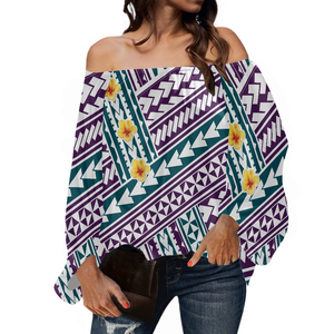 <strong>Yellow</strong> Tribal Printed <strong>Women</strong> <strong>Tops</strong> and Blouses Polynesian Casual Blouse for <strong>Women</strong> Custom Made Plus Size <strong>Women's</strong> Blouses &amp; Shirts - Product Image 3