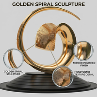 Fontaine sculpturale abstraite moderne en acier inoxydable sur mesure, grande sphère flamme rouge soudée |   Lieu emblématique d'art métallique extérieur pour