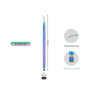 Pince à épiler séparatrice et courbée pour cils, outils de maquillage professionnels, argentée, pour isolation des cils longs et courts - Product Image 2