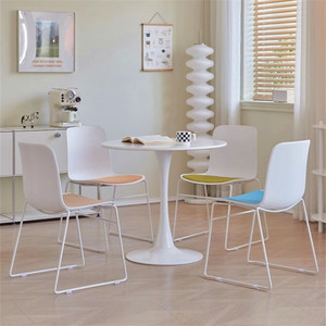 เก้าอี้พลาสติก PP สีขาวคุณภาพสูงทันสมัยมีพนักพิงทนทานสำหรับโรงแรมร้านอาหารห้องประชุมกาแฟกลางแจ้ง - Product Image 2