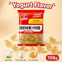 Vente en gros usine 108g Bonbons gélifiés à la vitamine C, saveur jus de fruits, forme de dessin animé, marque EJOUA, en sachet, confiserie