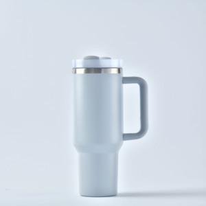 40oz Stainless Steel Vacuum Insulated Travel Tumbler with Handle Lid LED Temperature Display Leak-Proof Glitter Finish - Product Image 5