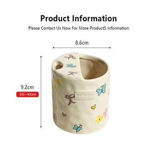 Taza de Cerámica con Diseño de Mariposa en Colores Pastel, Artículo Popular para el Regreso a Clases, Empacada en Caja - Product Image 4